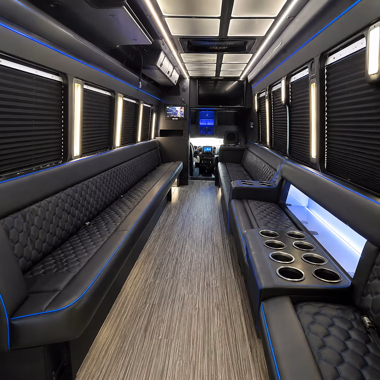 Spokane Bachelor & Bachelorette Transportation party bus interior