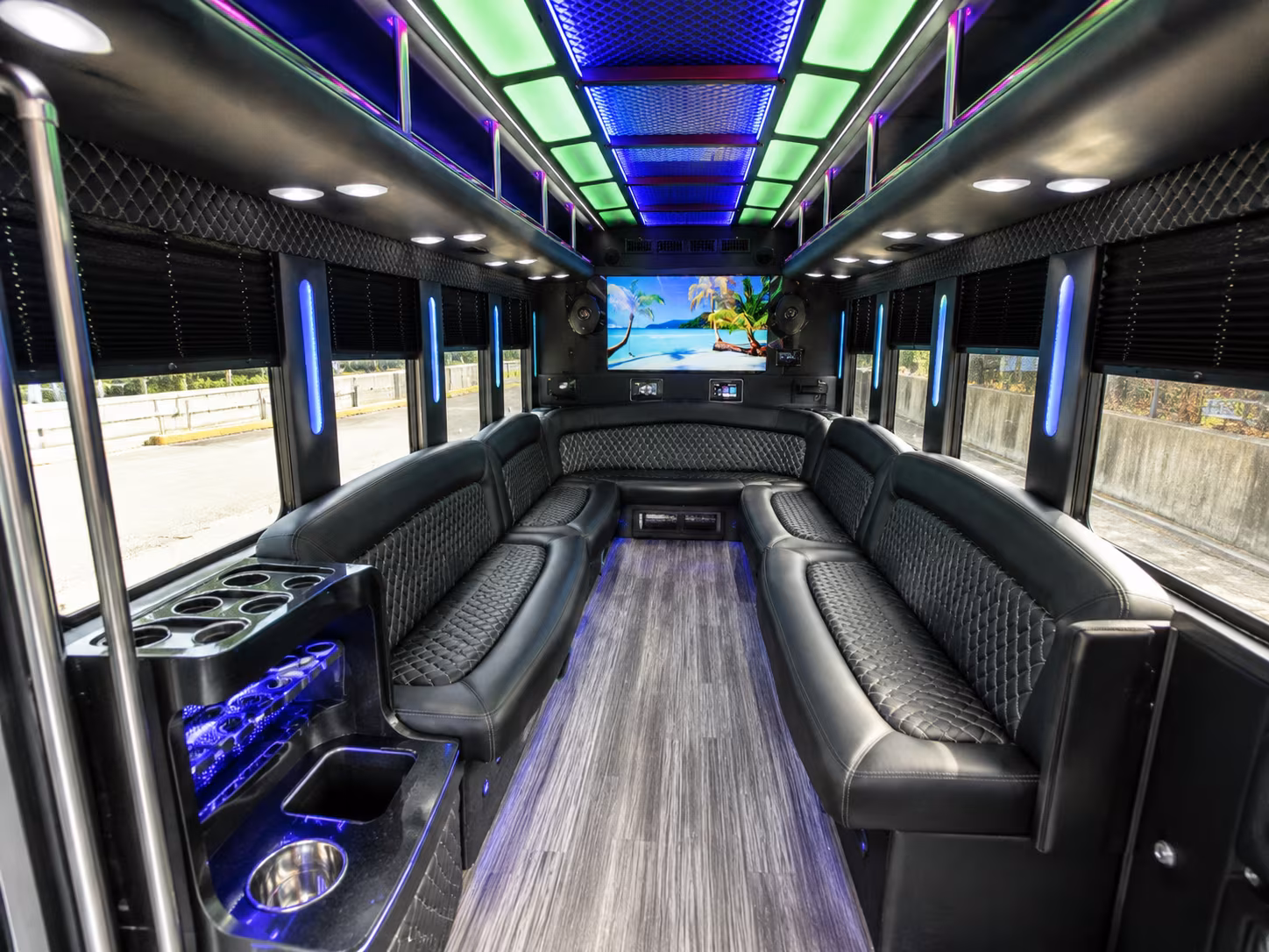 Spokane Bachelor & Bachelorette Transportation party bus exterior