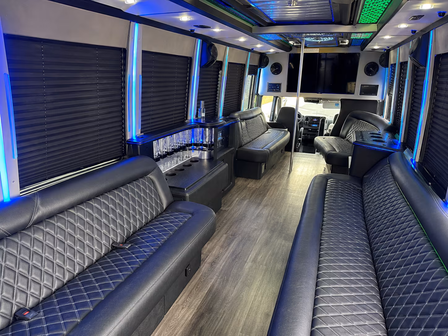 Spokane Winery Tour & Pub Crawl Transportation party bus interior